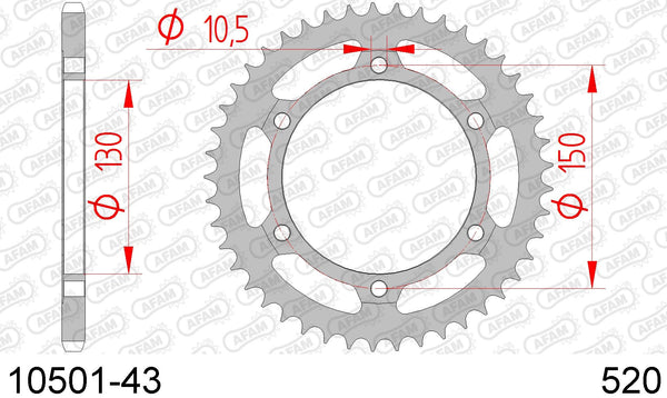 Corona AFAM 10501-43 in acc. passo 520