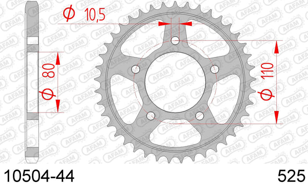 Corona AFAM 10504-44 in acc. passo 525