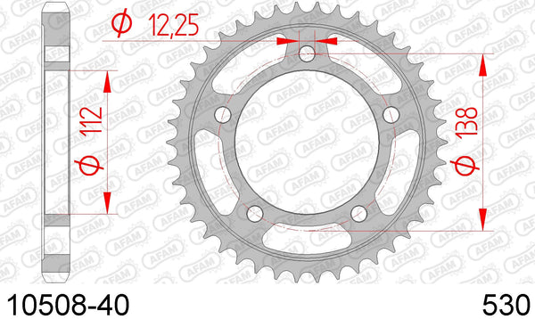 Corona AFAM 10508-40 in acc. passo 530