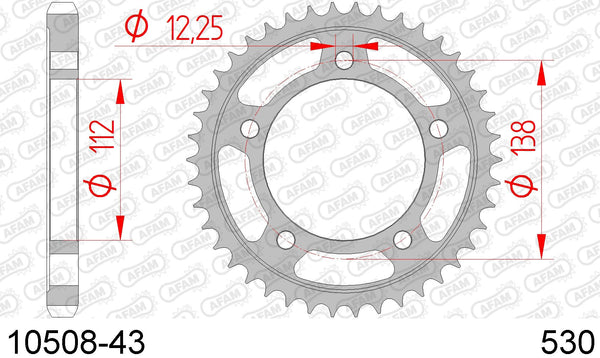 Corona AFAM 10508-43 in acc. passo 530