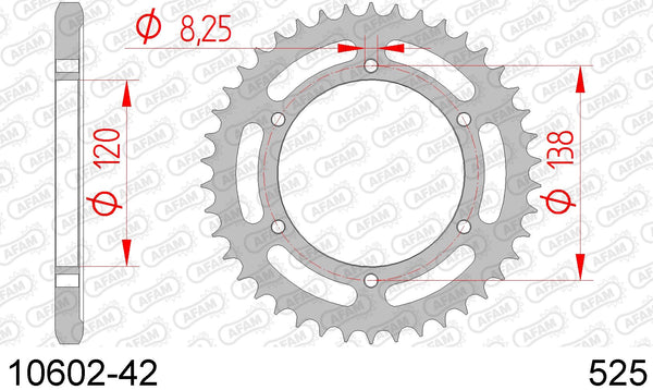 Corona AFAM 10602-42 in acc. passo 525