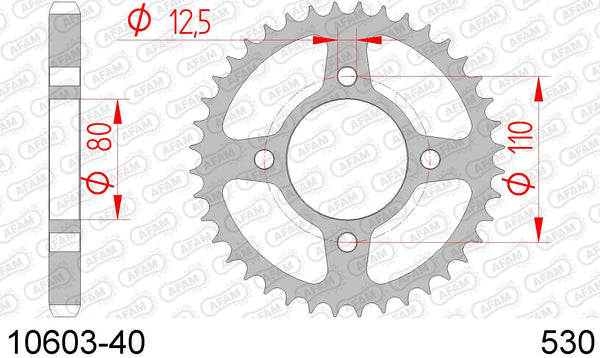 Corona AFAM 10603-40 in acc. passo 530