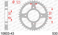 Corona AFAM 10603-43 in acc. passo 530