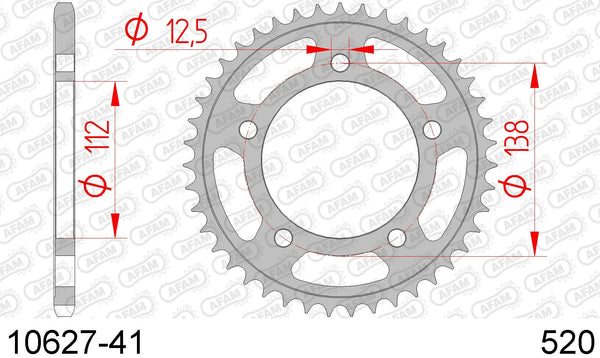 Corona AFAM 10627-41 in acc. passo 520