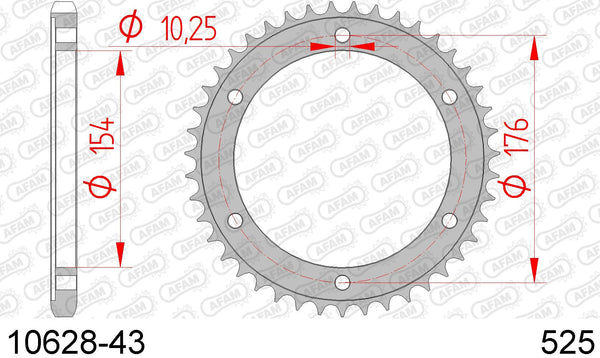 Corona AFAM 10628-43 in acc. passo 525