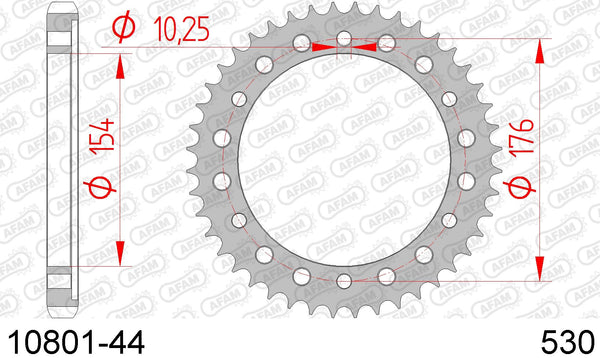 Corona AFAM 10801-44 in acc. passo 530