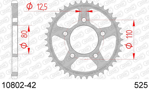 Corona AFAM 10802-42 in acc. passo 525