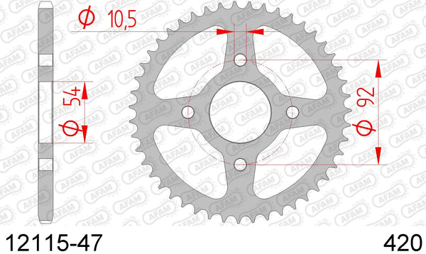 Corona AFAM 12115-47 in acc. passo 420