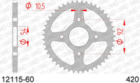 Corona AFAM 12115-60 in acc. passo 420