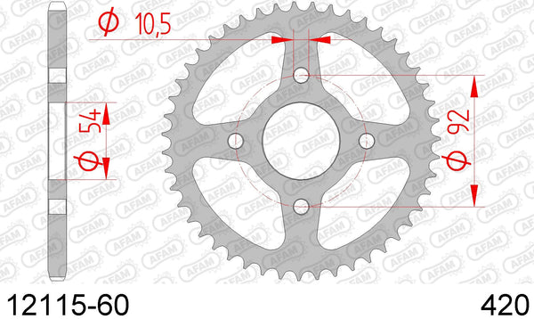 Corona AFAM 12115-60 in acc. passo 420