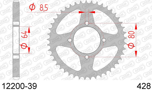 Corona AFAM 12200-39 in acc. passo 428