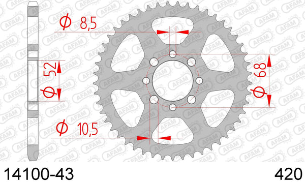 Corona AFAM 14100-43 in acc. passo 420