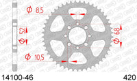 Corona AFAM 14100-46 in acc. passo 420