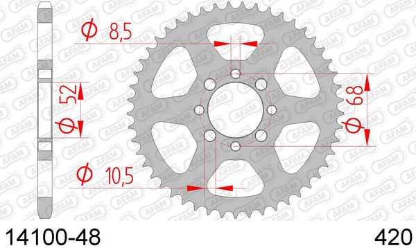 Corona AFAM 14100-48 in acc. passo 420