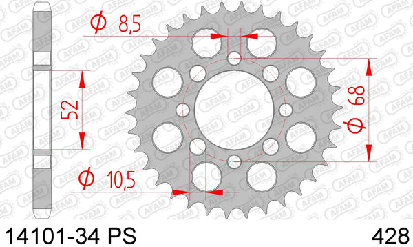 Corona AFAM 14101-34 PS in acc. passo 428