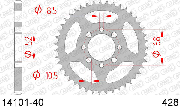 Corona AFAM 14101-40 in acc. passo 428