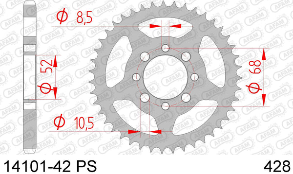 Corona AFAM 14101-42 PS in acc. passo 428