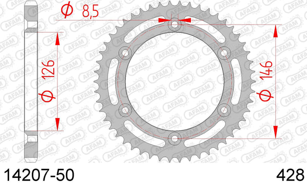 Corona AFAM 14207-50 in acc. passo 428