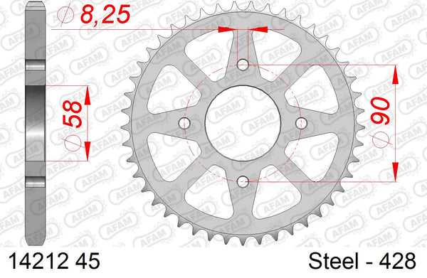 Corona AFAM 14212-45 in acc. passo 428