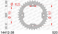 Corona AFAM 14412-38 in acc. passo 520