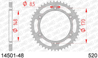 Corona AFAM 14501-48 in acc. passo 520