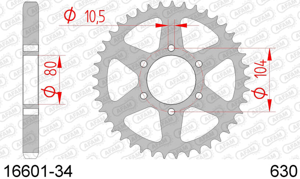 Corona AFAM 16601-34 in acc. passo 630