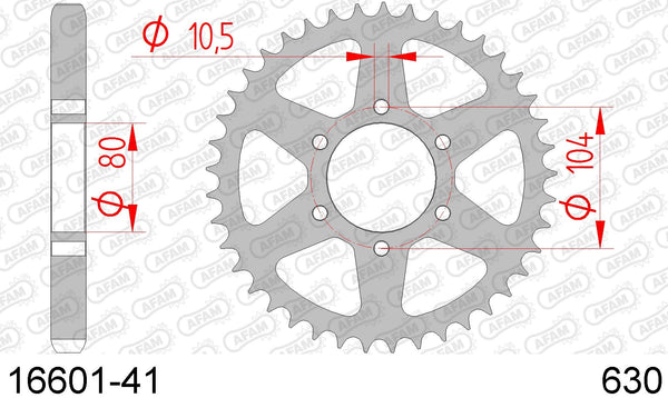 Corona AFAM 16601-41 in acc. passo 630