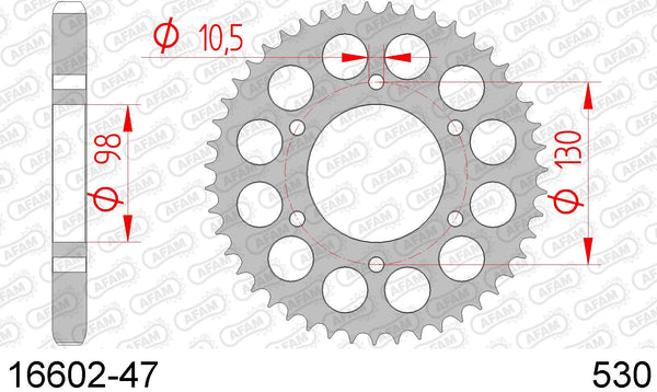 Corona AFAM 16602-47 in acc. passo 530