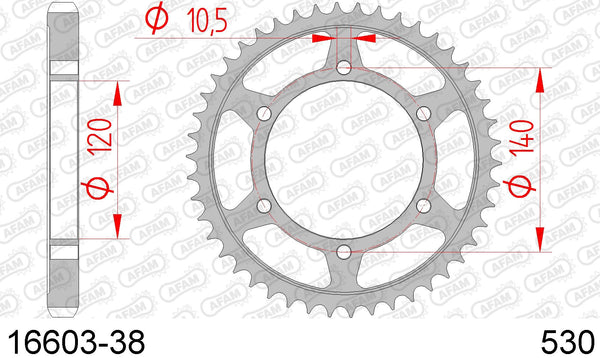 Corona AFAM 16603-38 in acc. passo 530