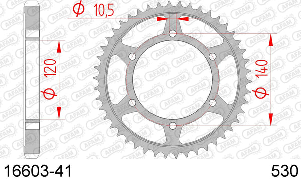 Corona AFAM 16603-41 in acc. passo 530