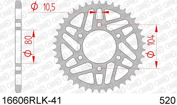 Corona AFAM 16606RLK-41 in acc. passo 520