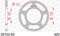 Corona AFAM 35103-50 in acc. passo 420