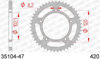 Corona AFAM 35104-47 in acc. passo 420
