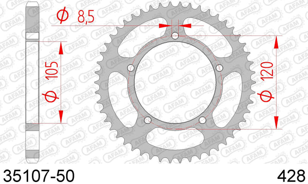 Corona AFAM 35107-50 in acc. passo 428