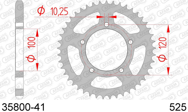 Corona AFAM 35800-41 in acc. passo 525