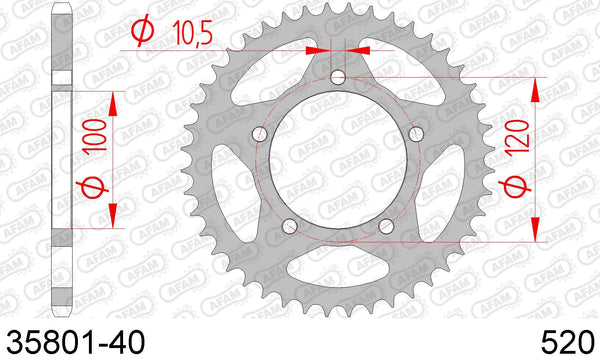 Corona AFAM 35801-40 in acc. passo 520