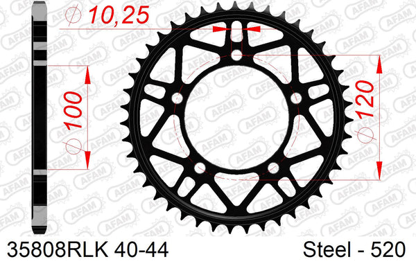 Corona AFAM 35808RLK-44 in acc. passo 520