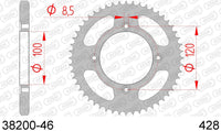 Corona AFAM 38200-46 in acc. passo 428