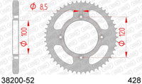 Corona AFAM 38200-52 in acc. passo 428