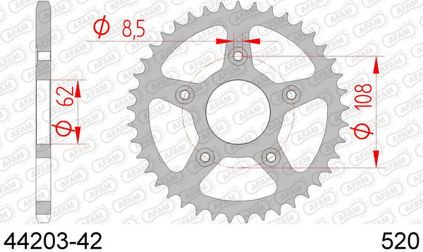 Corona AFAM 44203-42 in acc. passo 520