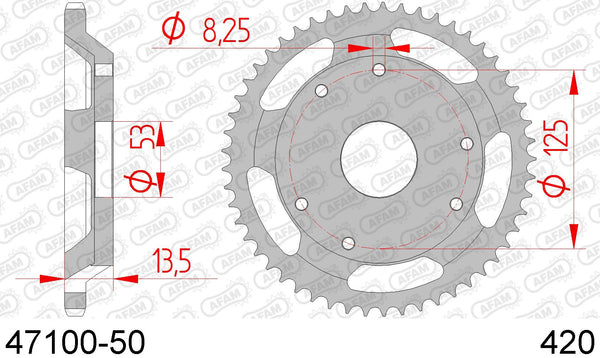 Corona AFAM 47100-50 in acc. passo 420