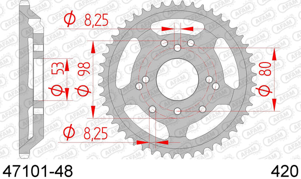 Corona AFAM 47101-48 in acc. passo 420