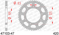 Corona AFAM 47103-47 in acc. passo 420