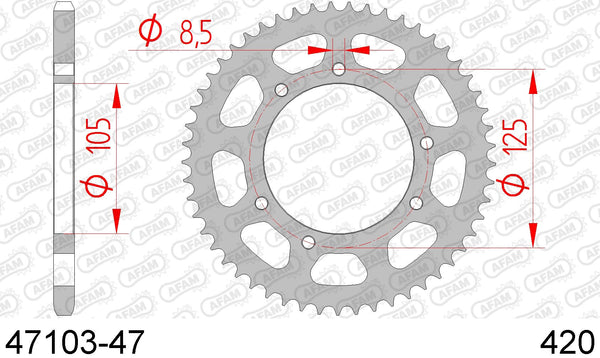 Corona AFAM 47103-47 in acc. passo 420