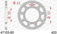 Corona AFAM 47103-60 in acc. passo 420