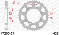 Corona AFAM 47200-51 in acc. passo 428