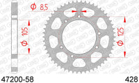 Corona AFAM 47200-58 in acc. passo 428