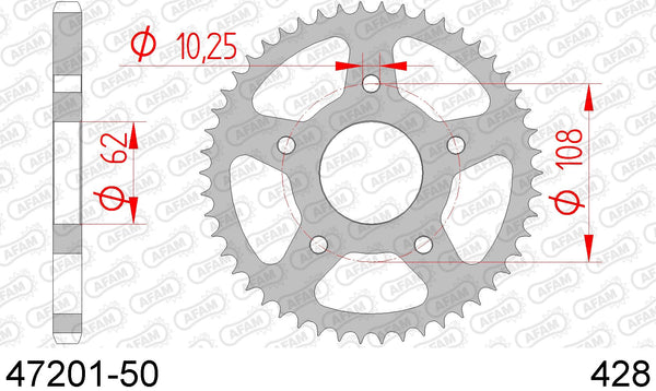Corona AFAM 47201-50 in acc. passo 428