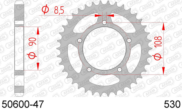 Corona AFAM 50600-47 in acc. passo 530