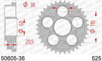 Corona AFAM 50605-36 in acc. passo 525